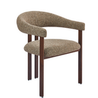 Romy | Chaise de salle à manger aux courbes raffinées et au revêtement confortable