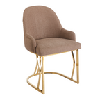 Giovanna | Chaise de salle à manger de luxe en bouclé avec base chromée ou dorée