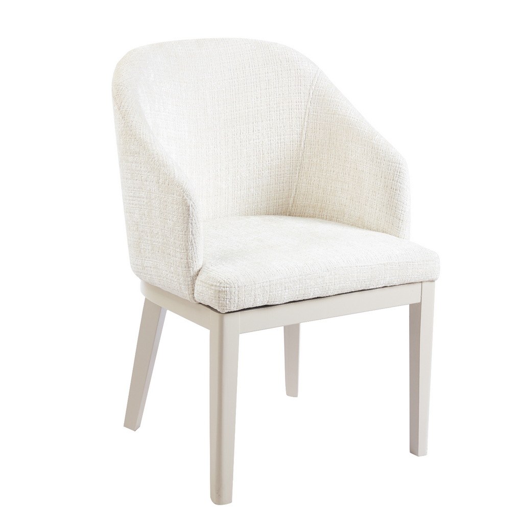 Lunira | Chaise de salle à manger bouclée avec pieds en bois