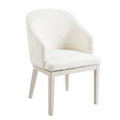 Lunira | Chaise de salle à manger bouclée avec pieds en bois