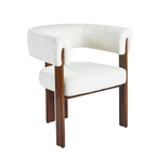 Elisora | Chaise de salle à manger confortable avec structure en bois