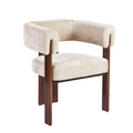 Elisora | Chaise de salle à manger confortable avec structure en bois