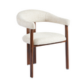 Romy | Chaise de salle à manger aux courbes raffinées et au revêtement confortable