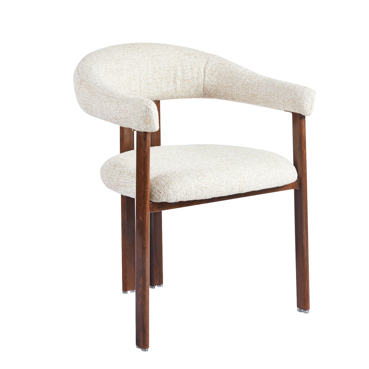 Romy | Chaise de salle à manger aux courbes raffinées et au revêtement confortable