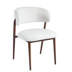 Liorra | Chaise de salle à manger minimaliste avec dossier incurvé et pieds en bois