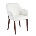 Elia | Chaise de salle à manger élégante avec accoudoirs et pieds en bois