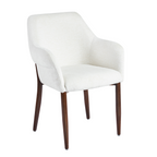 Elia | Chaise de salle à manger élégante avec accoudoirs et pieds en bois
