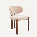 Avelin Chaise de salle à manger – Élégance douce avec base en bois chaleureuse
