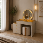 Coiffeuse de Luxe avec Miroir LED
