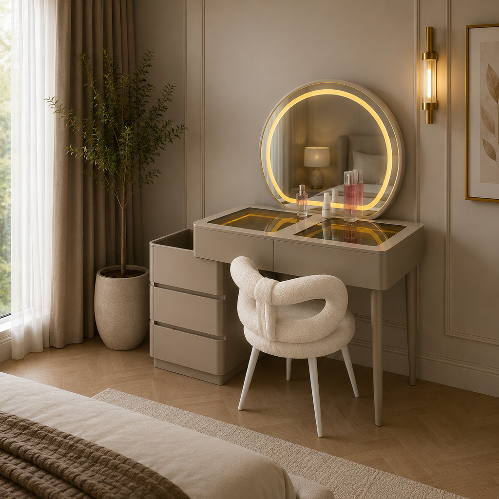 Coiffeuse de Luxe avec Miroir LED