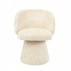 Aleni | Fauteuil pivotant bouclé à forme sculpturale
