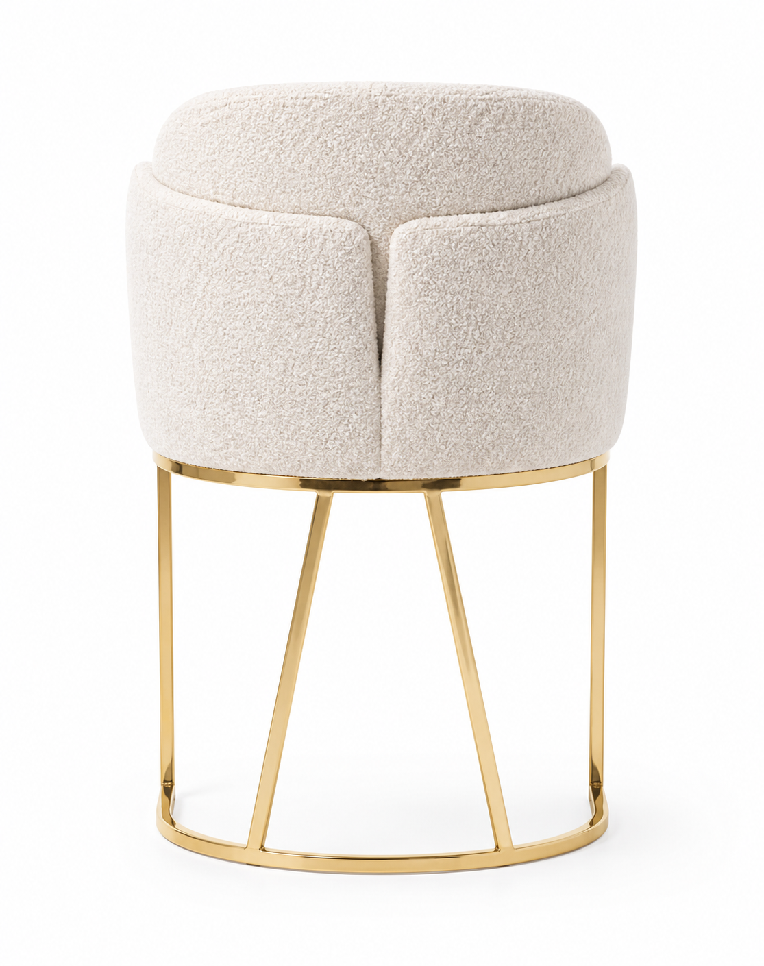 Chaise Santorin – Crème avec Piètement Doré