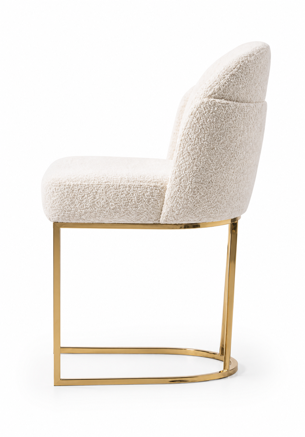 Chaise Santorin – Crème avec Piètement Doré