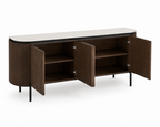 Dressoir Aqua BF Marron – 190x50x80 cm – Plateau en Céramique Beige