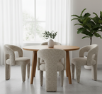 Liana – Fauteuil design rembourré aux motifs léopard et aux formes sculpturales