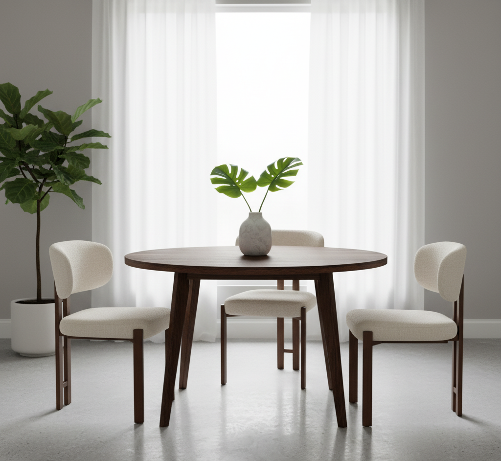 Niva - Chaise de salle à manger en velours avec piètement en bois massif