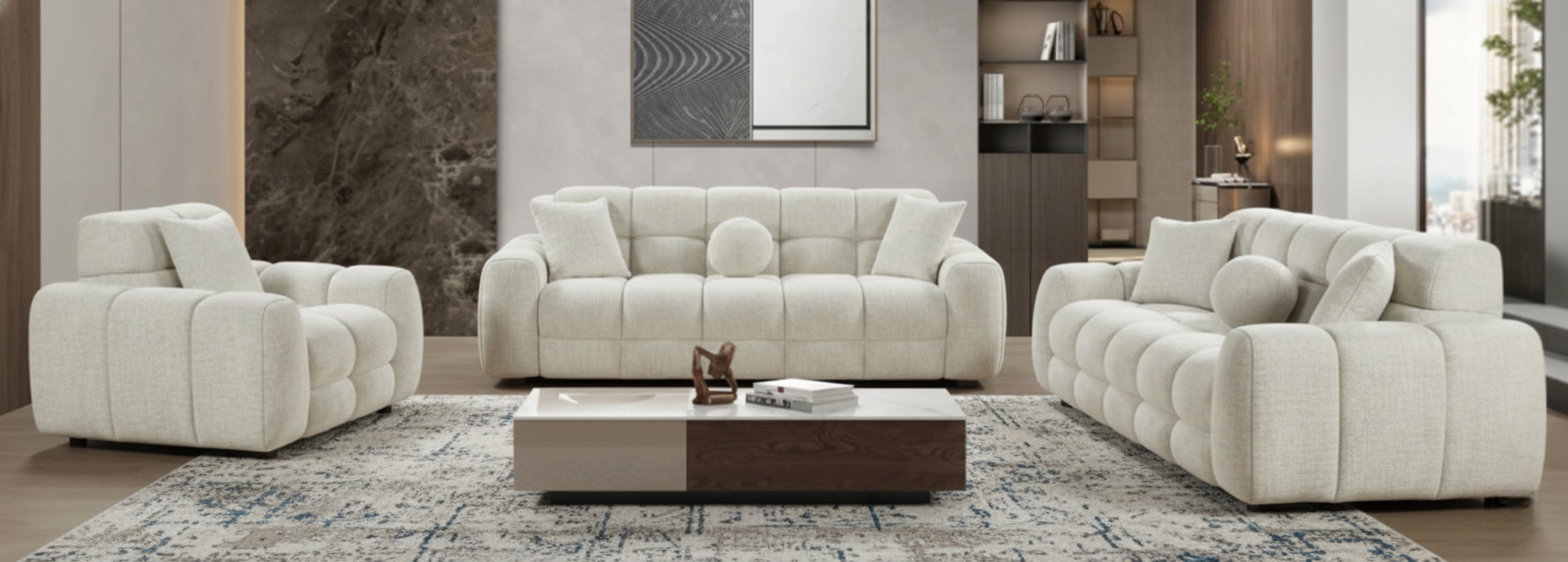 Aurèle | Ensemble Luxe Confort Crème