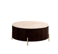 FOSTER BROWN CT 100 Ø – Table Basse Ronde Élégante avec Finition Luxueuse