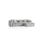 Canapé d'angle de luxe – 290 x 160 cm – Design moderne en tissu bouclé