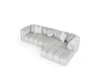 Canapé d'angle de luxe – 290 x 160 cm – Design moderne en tissu bouclé