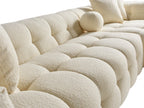 Canapé d'angle Amsterdam – 290 x 275 cm – Bouclé Luxe Crème