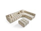 Canapé d'angle Amsterdam – 290 x 275 cm – Bouclé Luxe Crème