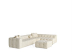 Canapé d'angle Amsterdam – 290 x 275 cm – Bouclé Luxe Crème