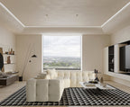 Canapé d'angle Amsterdam – 290 x 275 cm – Bouclé Luxe Crème