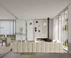 Canapé d'angle Amsterdam – 290 x 275 cm – Bouclé Luxe Crème