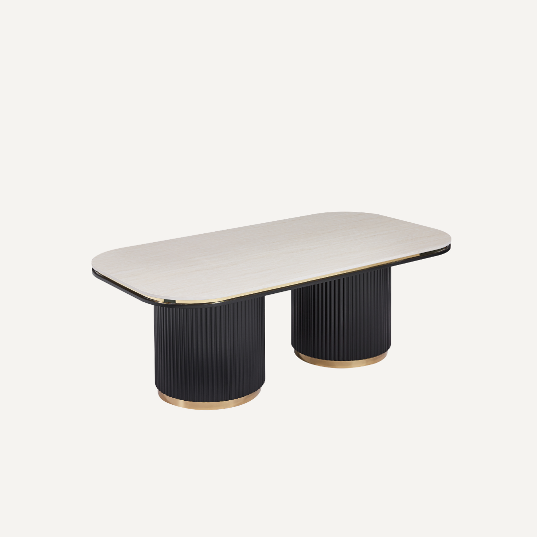 Table basse de salon Aurelio Noir Luxe