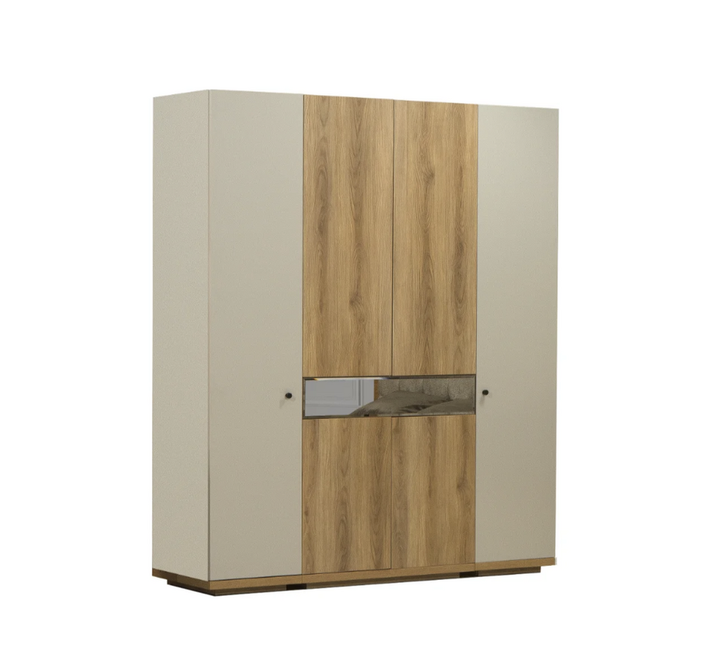 Armoire Belen 6 portes avec miroir et tiroirs