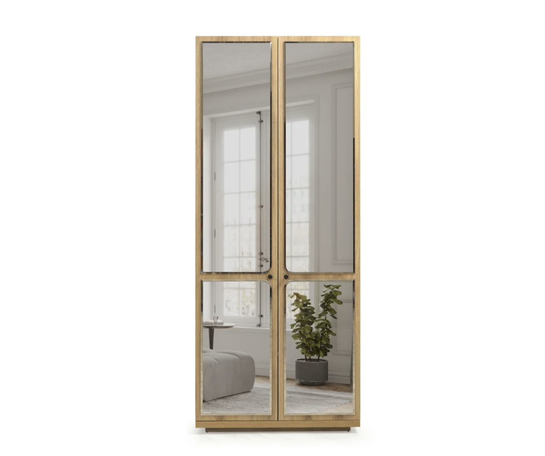 Armoire Belen 6 portes avec miroir et tiroirs