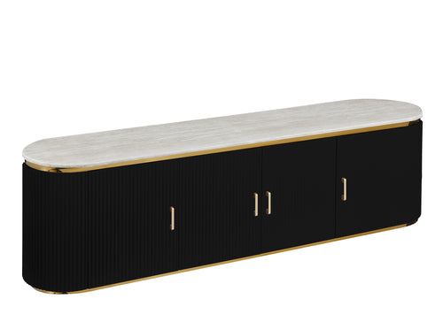 Meuble TV Aurélio Noir Luxe