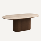 Aqua DT V1 Marron – Table à manger 200x110x76 cm – Plateau en Céramique Beige