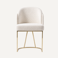 Chaise Santorin – Crème avec Piètement Doré