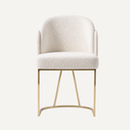 Chaise Santorin – Crème avec Piètement Doré