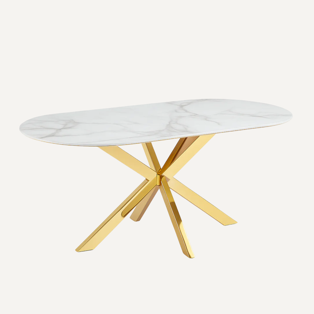 Cavallo – Table de salle à manger en céramique effet marbre