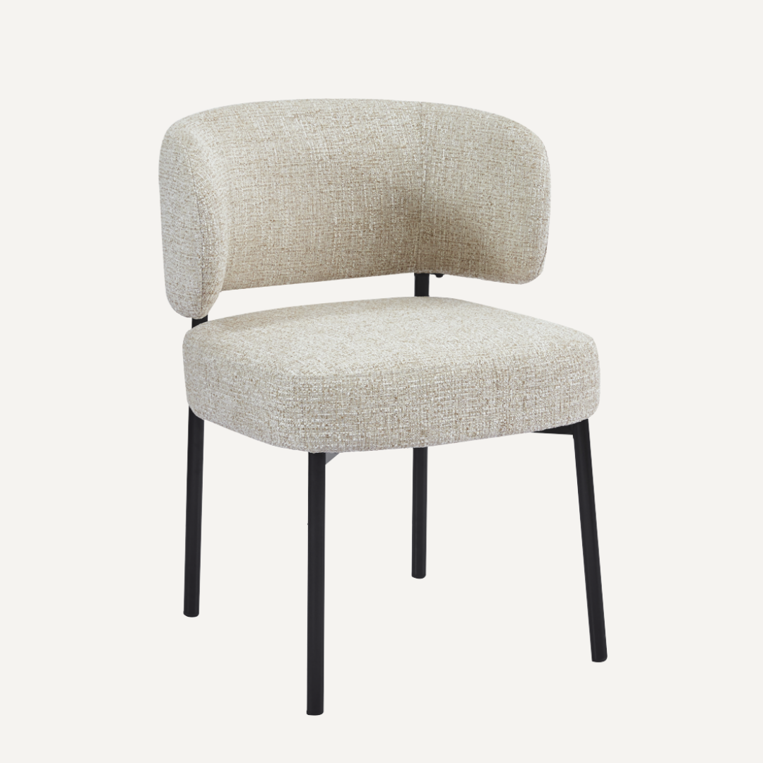 Lorena | Chaise de salle à manger confortable avec pieds en métal