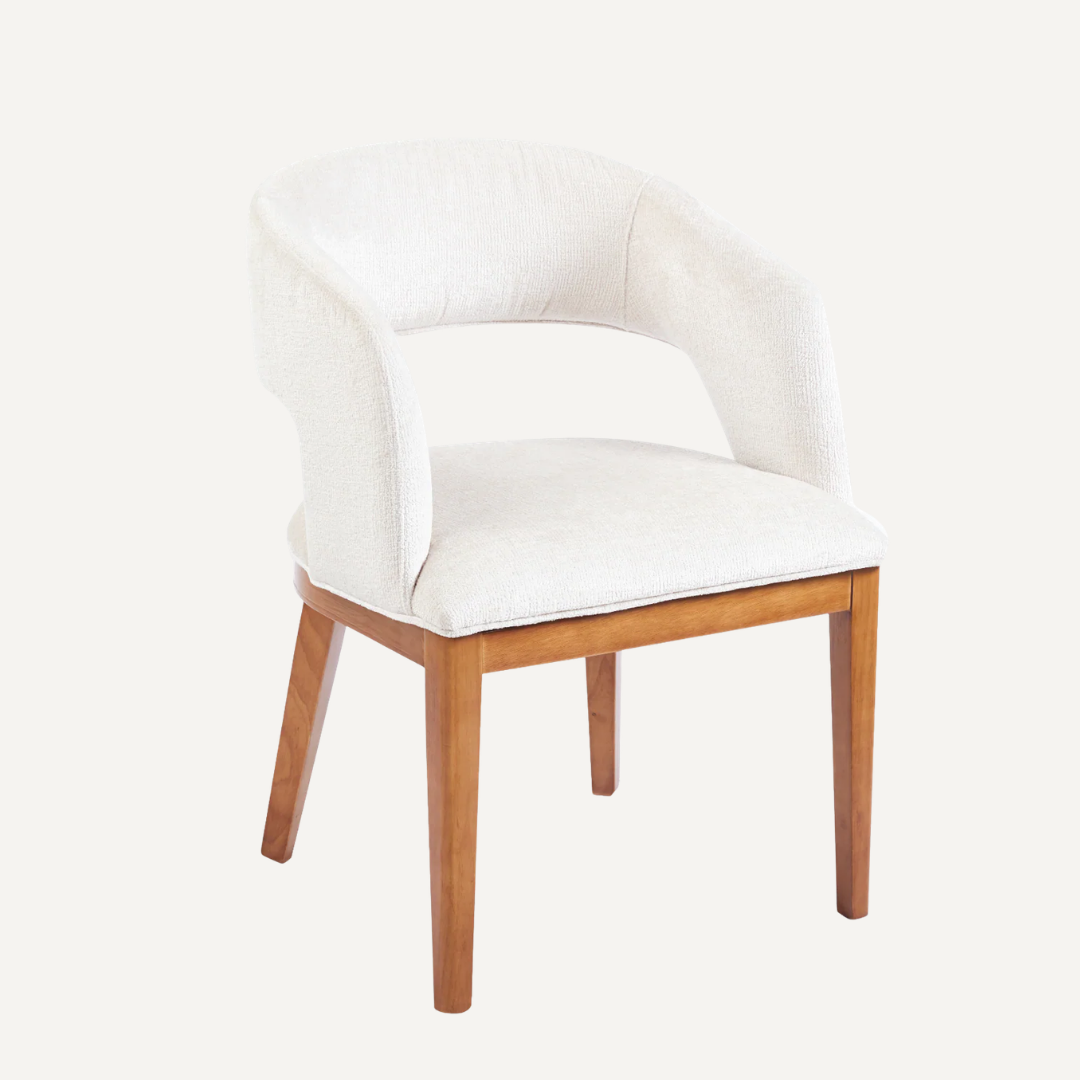 Calista | Chaise de salle à manger confortable avec structure en bois