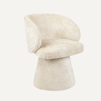 Aleni | Fauteuil pivotant bouclé à forme sculpturale