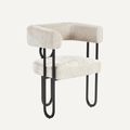 Chaise Arca Design – Bouclé Industriel & Acier Noir