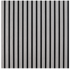 Panneaux muraux à rayures – Gris, Marron, Marron clair & Noir (60×240 cm)