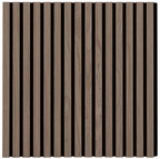 Panneaux muraux à rayures – Gris, Marron, Marron clair & Noir (60×240 cm)